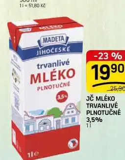 Flop JČ MLÉKO TRVANLIVÉ PLNOTUČNÉ 3,5% nabídka