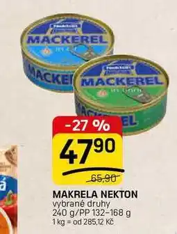 Flop MAKRELA NEKTON vybrané druhy 240 g/PP nabídka