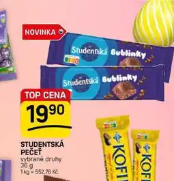 Flop STUDENTSKÁ PEČEŤ vybrané druhy nabídka