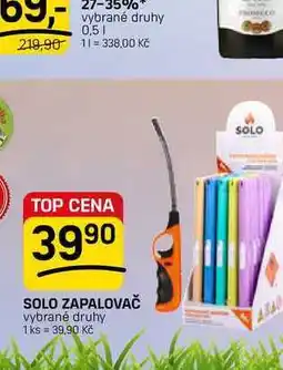Flop SOLO ZAPALOVAČ vybrané druhy 1 ks nabídka