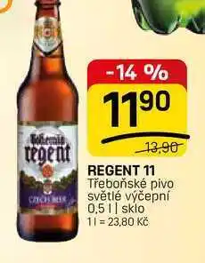 Flop REGENT 11 Třeboňské pivo světlé výčepní nabídka