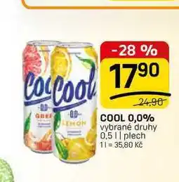 Flop COOL 0,0% vybrané druhy 0,5l, plech nabídka