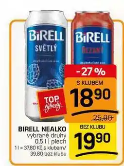 Flop BIRELL NEALKO vybrané druhy 0,5l, plech nabídka