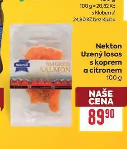 Billa Nekton Uzený losos skoprem a citronem nabídka