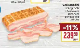 Billa Velikonoční uzený bok s česnekem s kmínem cena za nabídka