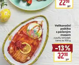 Billa Velikonoční paštika s pečeným masem z pultu lahůdek cena za nabídka