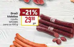 Billa Dračí klobása z pultu lahůdek cena za nabídka