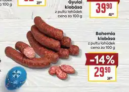 Billa Bohemia klobása z pultu lahůdek cena za nabídka