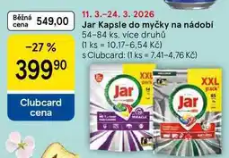 Tesco Jar Kapsle do myčky na nádobí, 54-84 ks, více druhů nabídka