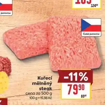 Billa Kuřecí mělněný steak cena za nabídka