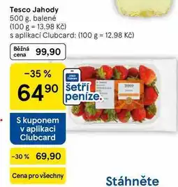 Tesco Tesco Jahody, 500 g, balené nabídka