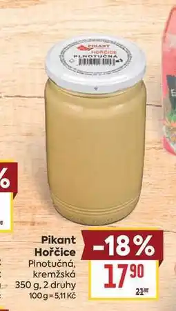 Billa Pikant Hořčice Plnotučná, kremžská nabídka