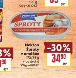 Billa Nekton Sproty v omáčce 170/85 g nabídka
