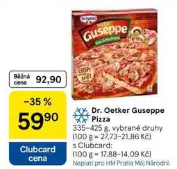 Tesco Dr. Oetker Guseppe Pizza, 335-425 g, vybrané druhy nabídka