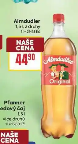 Billa Almdudler Original Pfanner edový čaj nabídka