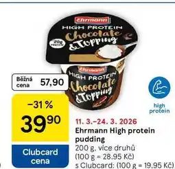 Tesco Ehrmann High protein pudding, 200 g, více druhů nabídka