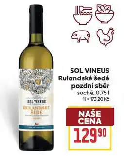 Billa SOL VINEUS Rulandské šedé pozdní sběr suché nabídka