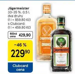 Tesco Jägermeister 33-35 % nabídka