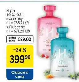 Tesco H gin 40 % nabídka