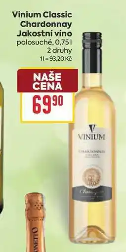 Billa Vinium Classic Chardonnay Jakostní víno polosuché nabídka