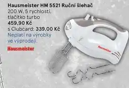 Tesco Hausmeister HM 5521 Ruční šlehač, 200 W. 5 rychlostí. tlačítko turbo nabídka
