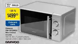 Tesco Daewoo DM-2013MSG Mikrovlnná trouba, 700 W, 20 1, 7 úrovní výkonu, rozměry 430 x 255 × 340 mm nabídka