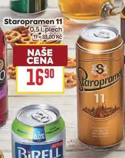 Billa Staropramen 11 0,51, plech nabídka
