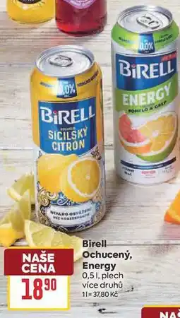 Billa L Birell Ochucený, Energy 0,51, plech nabídka