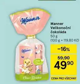 Tesco Manner Manns Frake Manner Velikonoční čokoláda nabídka