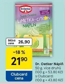 Tesco Dr. Oetker Náplň, 50 g. více druhů nabídka