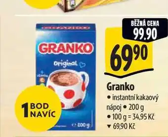 Albert Granko instantní kakaový nápoj nabídka