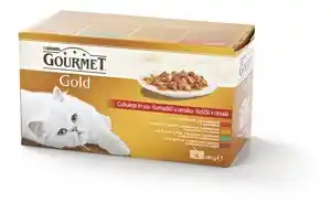 Albert Gourmet Gold konzervy pro kočky 4×85 g, vybrané druhy 340g nabídka