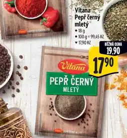 Albert Vitana Pepř černý mletý nabídka
