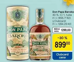 Tesco Don Papa Baroko 40 %, 0.7 l, tuba nabídka
