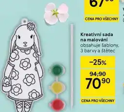 Tesco Kreativní sada na malování, obsahuje šablony, 3 barvy a štětec nabídka