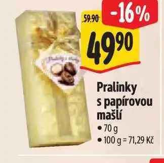 Albert Pralinky s papírovou mašlí nabídka