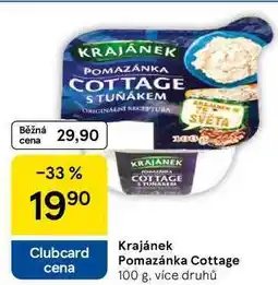 Tesco Krajánek Pomazánka Cottage, 100 g, více druhů nabídka