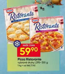 Hruška Dr. Oetker Pizza Ristorante vybrané druhy nabídka