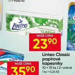 Hruška Linteo Satin Papírové kapesníčky 10x10 ks, 2-vrstvé 100ks nabídka