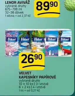 Flop VELVET KAPESNÍKY PAPÍROVÉ vybrané druhy 10 x 10 ks nabídka