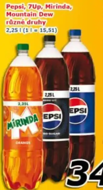 ESO MARKET Pepsi, 7Up, Mirinda, Mountain Dew nabídka