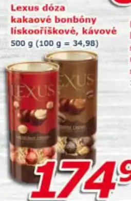 ESO MARKET Lexus dóza kakaové bonbóny lískooříškové, kávové nabídka