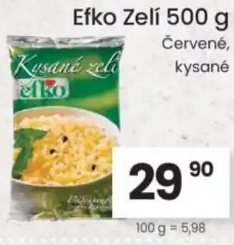 Kubík potraviny Efko Zelí nabídka