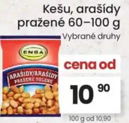 Kubík potraviny Kešu, arašídy pražené nabídka