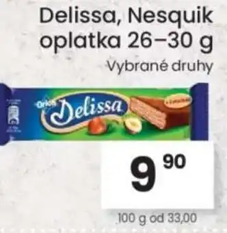 Kubík potraviny Delissa, Nesquik oplatka nabídka