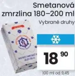 Kubík potraviny Smetanová zmrzlina nabídka