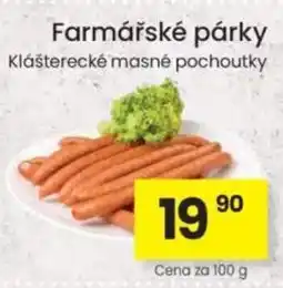 Kubík potraviny Farmářské párky nabídka