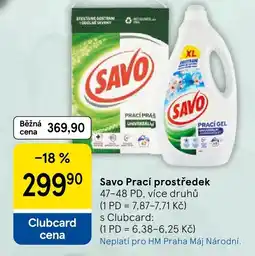 Tesco Savo Prací prostředek nabídka