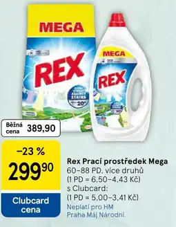 Tesco Rex Prací prostředek Mega nabídka