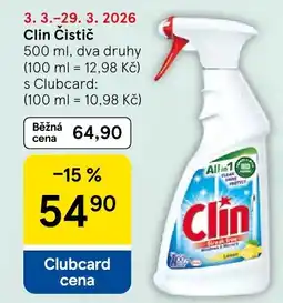 Tesco Clin Čistič nabídka